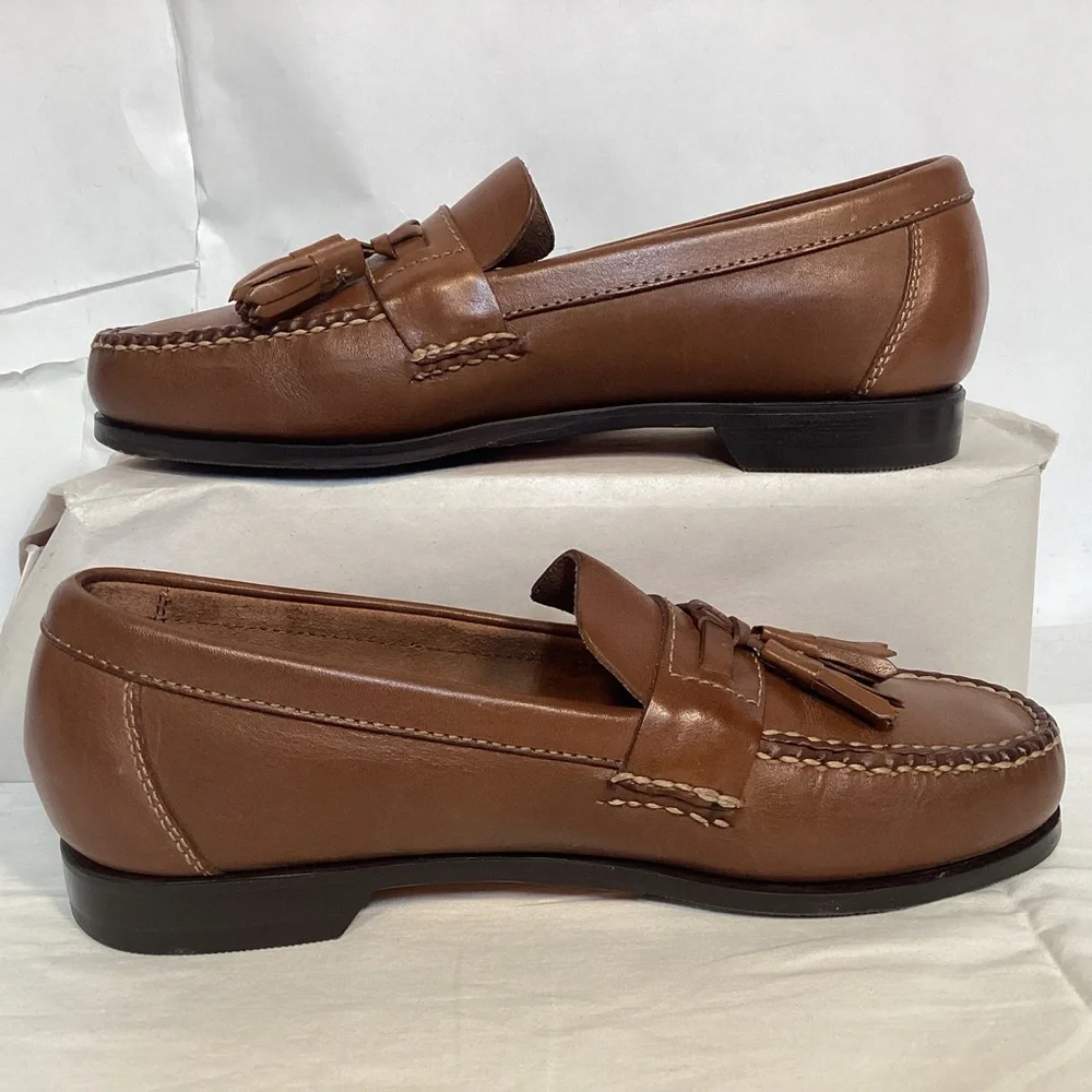 Brown Leather Tassel Loafers By Johnston & Murphy Men’s size 8 1/2